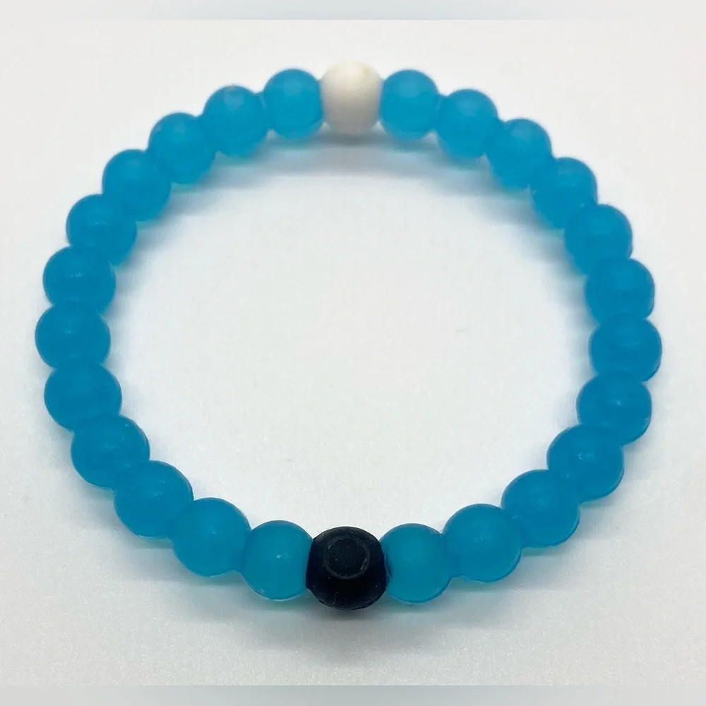LOKAI Medium Translucent Blue Water Cause Bangle Bracelet Boho Y2K Summer Beach - Picture 2 of 6